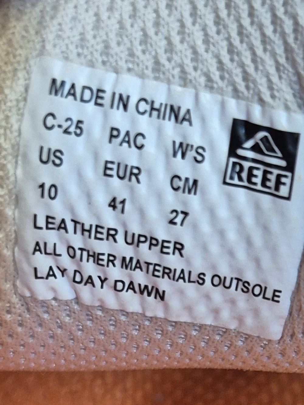 Reef Lay Day Dawn Sneakers - White with Orange Accent - Picture 2 of 3